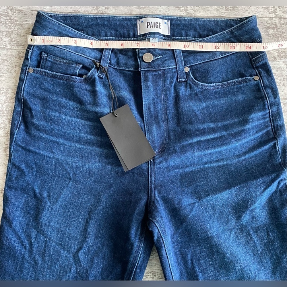 PAIGE Women's Skinny Jeans - Dark Blue - Picture 13 of 14